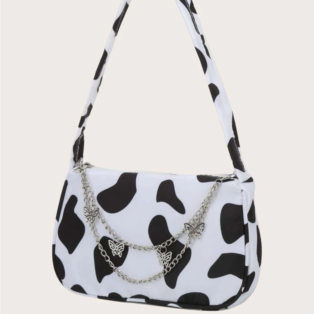 ⚠️Clearance Cow Print Shoulder Bag Black And White - Picture 5 of 7